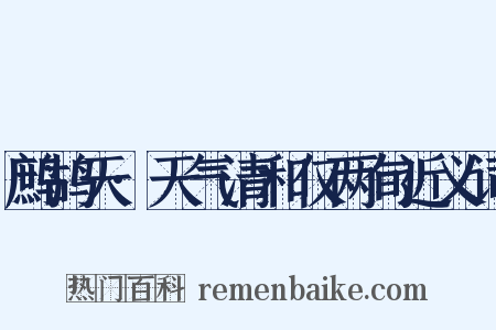 鹧鸪天·天气清和仅两旬近义词是什么意思的图片